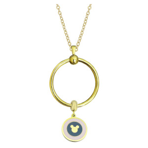 New stainless steel Gold circle necklace set chain 45CM