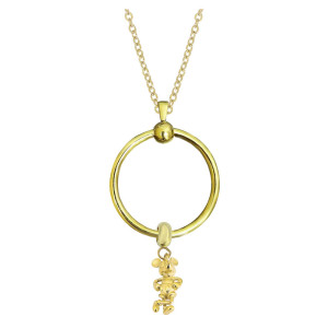 New stainless steel Gold circle necklace set chain 45CM