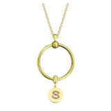 New stainless steel Gold circle necklace set chain 45CM