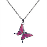 Butterfly temperature sensitive Stainless Steel Necklace