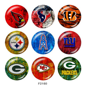 20MM team Sport glass snaps buttons