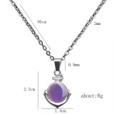 Anchor Pendant temperature sensitive mood color changing Necklace stainless steel Lovers Necklace