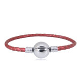 20CM New stainless steel Leather bead bracelet