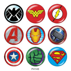 20MM Marvel glass snaps buttons