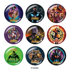 20MM Marvel glass snaps buttons