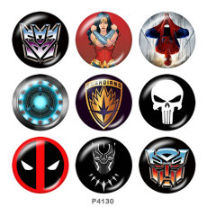 20MM Marvel glass snaps buttons