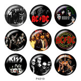 20MM band glass snaps buttons