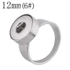 6# Fit 12mm Snaps Stainless steel Rings fit snaps chunks