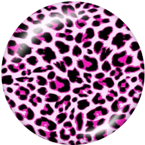 20MM Leopard Print glass snaps buttons