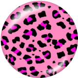 20MM Leopard Print glass snaps buttons