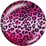 20MM Leopard Print glass snaps buttons