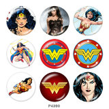 20MM Wonder woman glass snaps buttons