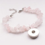 1 buttons With  snap Natural stone  bracelet fit snaps jewelry