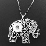 Halloween Flower Butterfly cross Elephant Christmas tree Necklace silver 60cm chain fit 20MM chunks snaps jewelry