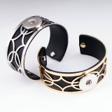1 buttons Metal bracelet Leather included fit snaps jewelry