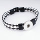 20CM 1 buttons leather  new type Bracelet fit 20mm snaps chunks