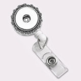 Metal Badge Reel ID holder, retractable badge holder Stretchable to 60CM Fit 18/20mm snaps snaps jewelry