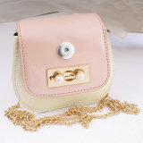Snaps Diagonal Mini package  Chain pearl bag fit 18mm snap button jewelry