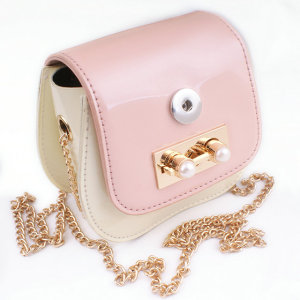 Snaps Diagonal Mini package  Chain pearl bag fit 18mm snap button jewelry