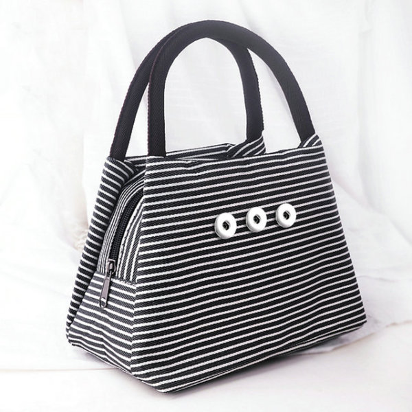 Snaps Go out bag shopping bag Bento bag fit 18mm snap button jewelry