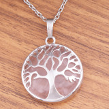 Life Tree natural stone Necklace with chain