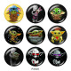 20MM Master Yoda Print glass snaps buttons