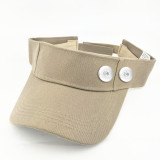 Summer sun hat tennis hat sun protection fit 18mm snap button beige snap button jewelry