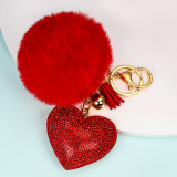 Love hair ball key chain pendant women's bag accessories pendant Valentine's Day