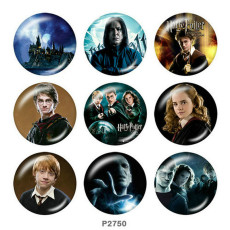 20MM Harry Potter Print glass snaps buttons