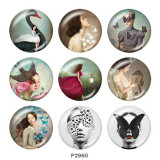 20MM arts Print glass snaps buttons