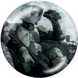 20MM Star Wars Print glass snaps buttons