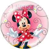 20MM Mickey Print glass snaps buttons