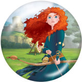 20MM Legend of bravery Print glass snaps buttons