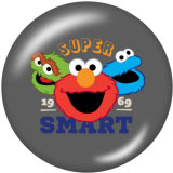 20MM Sesame Street Print glass snaps buttons