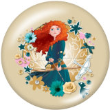 20MM Legend of bravery Print glass snaps buttons