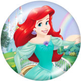 20MM  Princess Print glass snaps buttons