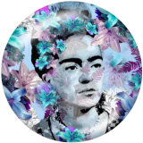 20MM Frida kahlo artist Print glass snaps buttons