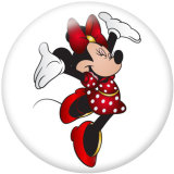 20MM Mickey Print glass snaps buttons