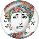 20MM portrait Print glass snaps buttons