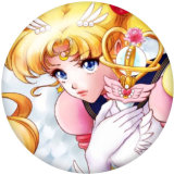 20MM Sailor Moon Print glass snaps buttons