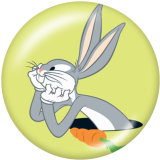 20MM Bugs Bunny Print glass snaps buttons