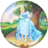 20MM princess Print glass snaps buttons