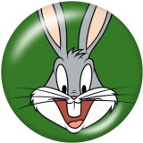 20MM Bugs Bunny Print glass snaps buttons