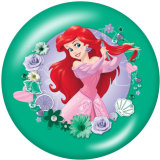 20MM mermaid Print glass snaps buttons
