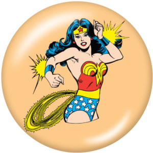 20MM Wonder woman Print glass snaps buttons