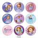 20MM princess Print glass snaps buttons