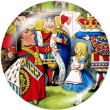 20MM fairy tale Print glass snaps buttons
