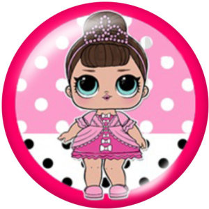 20MM doll Print glass snaps buttons