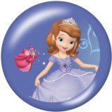 20MM princess Print glass snaps buttons