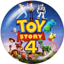 20MM Toy Story Mania Print glass snaps buttons